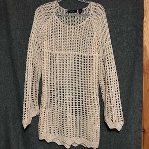 Crochet Extra Long Shirt by Chrystal Kobe